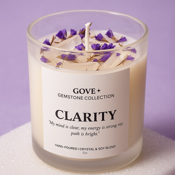 CLARITY - Clear Quartz Gemstone Candle