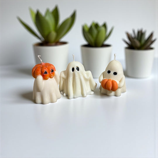 Set of 3 Halloween ghosts - Scent candle