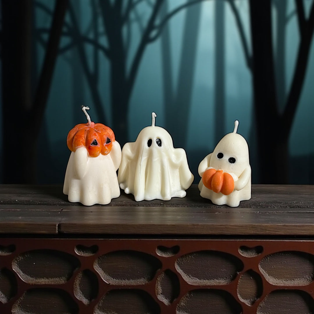 Set of 3 Halloween ghosts - Scent candle