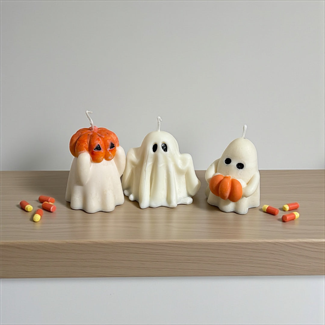 Set of 3 Halloween ghosts - Scent candle