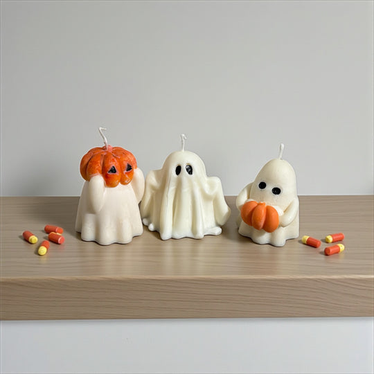 Set of 3 Halloween ghosts - Scent candle