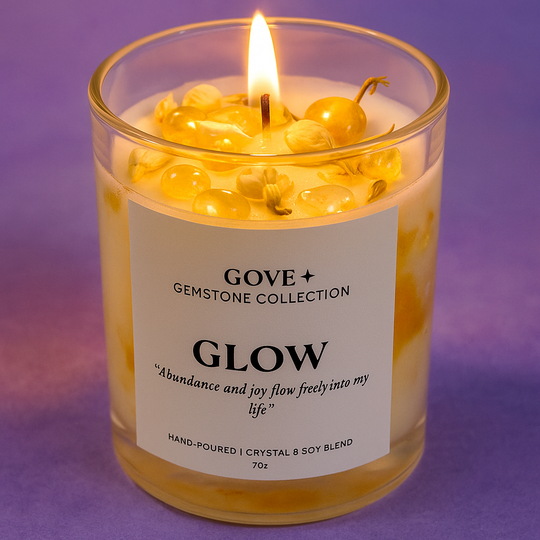 GLOW - Citrine Gemstone Candle