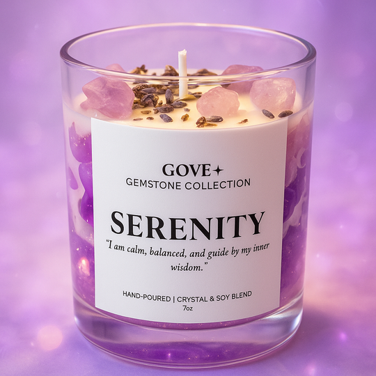 SERENITY - Amethyst Gemstone Candle