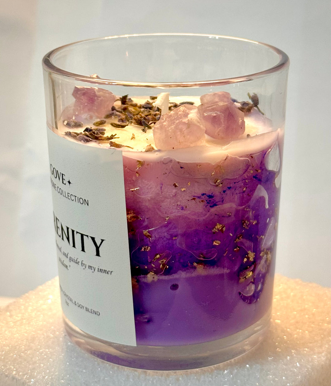 SERENITY - Amethyst Gemstone Candle