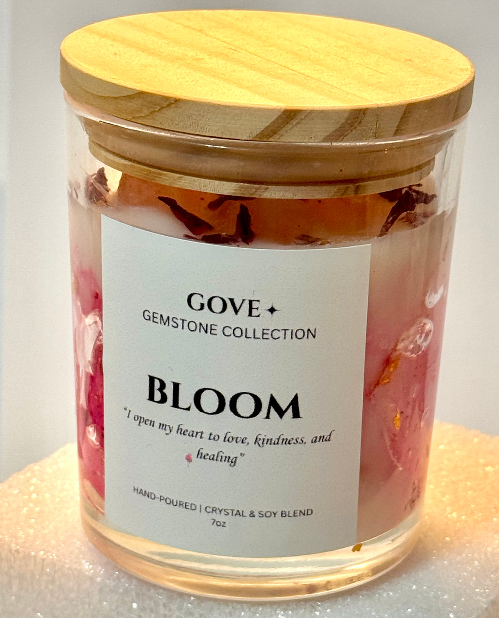 BLOOM - Rose Quartz Gemstone Candle
