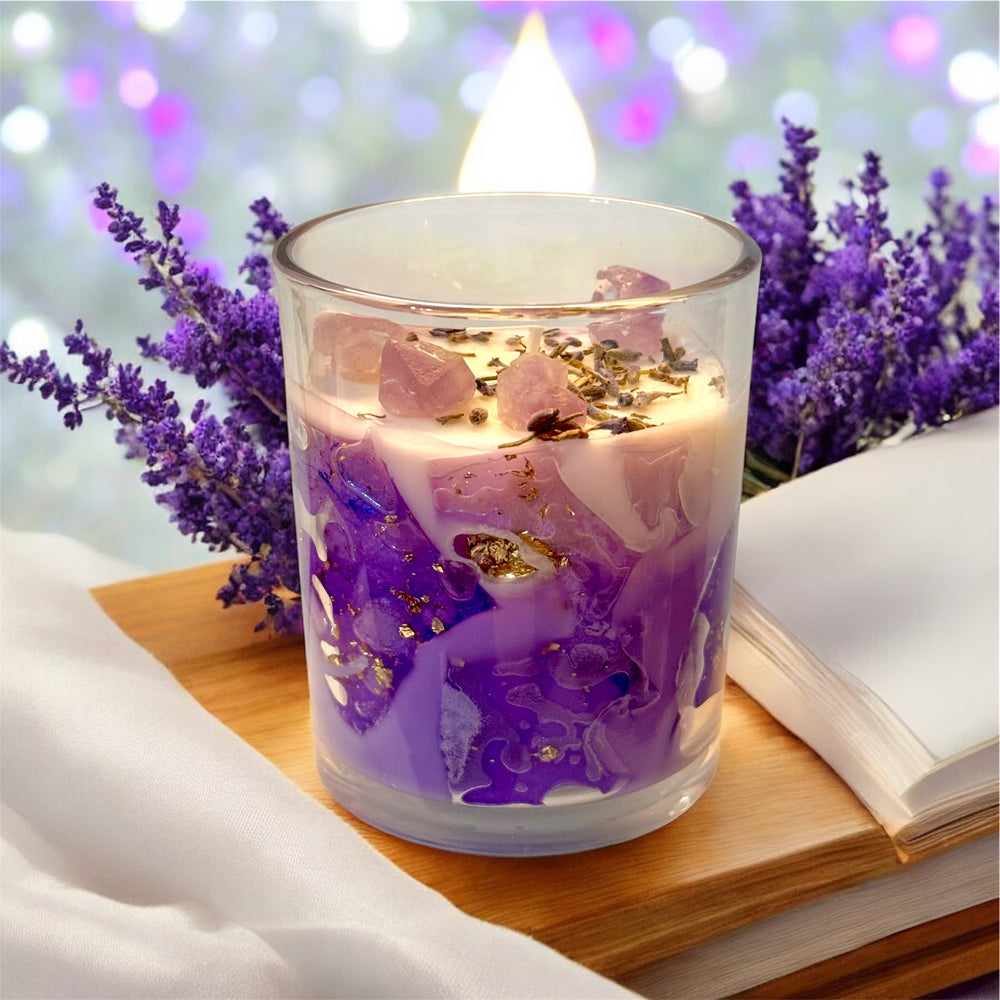 SERENITY - Amethyst Gemstone Candle