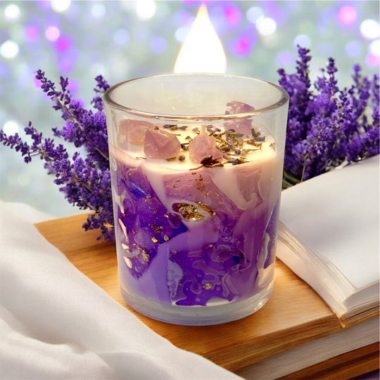 SERENITY - Amethyst Gemstone Candle
