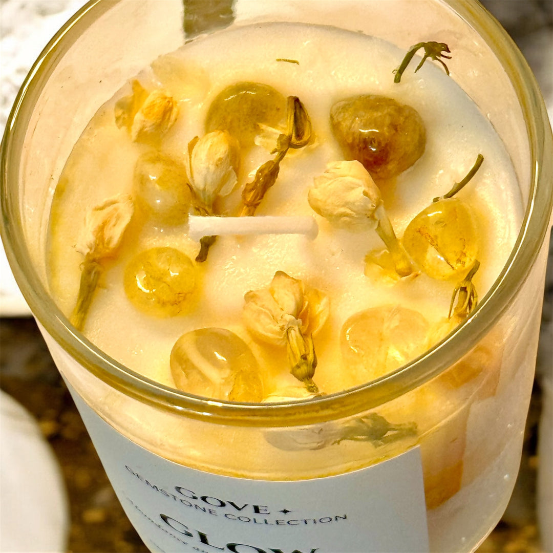 GLOW - Citrine Gemstone Candle