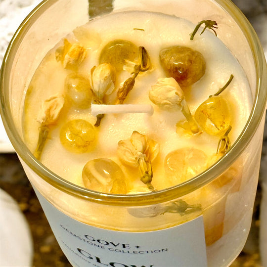 GLOW - Citrine Gemstone Candle